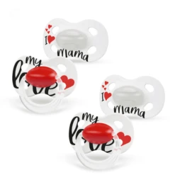 Medela Baby Dag & Night 6-18 Maanden DUO Sig Nature 4 Stuks In Wit, Rood