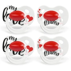 Medela Baby Original 6-18 Maanden DUO Sig Nature 4 Stuks In Wit, Rood