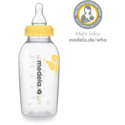 MEDELA Moedermelkfles 250ml Met Speen M Medium Flow -Kleintje Luxe medela moedermelkfles 250ml met speen m medium flow a129446 3