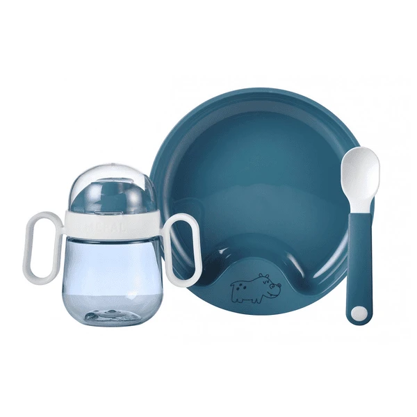 MEPAL Baby Servies Set Mio 3-delig - Diep Blauw 1 MEPAL Baby Servies Set Mio 3-delig - Diep Blauw