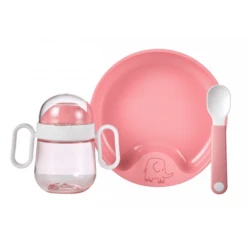 MEPAL Baby Servies Set Mio 3-delig - Dieproze -Kleintje Luxe mepal baby servies set mio 3 delig dieproze a319114 1