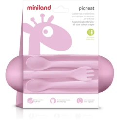 Miniland Picneat Bestekset Pink -Kleintje Luxe miniland picneat bestekset pink a260705 2