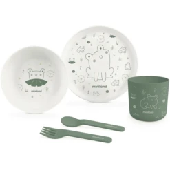 Miniland Servies Naturmeal Kikker -Kleintje Luxe miniland servies naturmeal kikker a362183 4