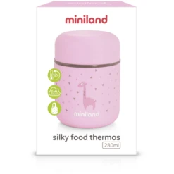 Miniland Silky Food Thermo Minicontainer Pink 280ml -Kleintje Luxe miniland silky food thermo minicontainer pink 280ml a265061 2
