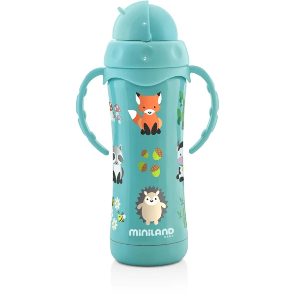 Miniland Thermo Flesje Thermo Kind Aqua 240 Ml 2 Miniland Thermo Flesje Thermo Kind Aqua 240 Ml - Afbeelding 2