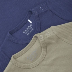 Minymo Long Sleeve Shirt 2 Pack Dark Navy -Kleintje Luxe minymo long sleeve shirt 2 pack dark navy a412371 2