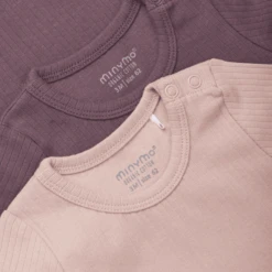 Minymo Rompertje Met Lange Mouwen 2-pack Misty Rose -Kleintje Luxe minymo rompertje met lange mouwen 2 pack misty rose a412562 2
