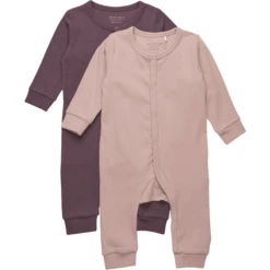 Minymo Slaapoverall 2-pack Misty Rose
