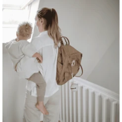 Mushie Dummy Houder, Schakelen Sand -Kleintje Luxe mushie dummy houder schakelen sand a399494 3