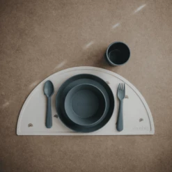 Mushie Kom 2 Stuks, Rook -Kleintje Luxe mushie kom 2 stuks rook a399206 1