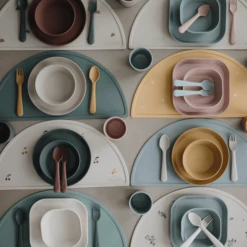 Mushie Kom 2 Stuks, Rook -Kleintje Luxe mushie kom 2 stuks rook a399206 3