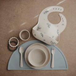 Mushie Kom 2 Stuks, Vanille -Kleintje Luxe mushie kom 2 stuks vanille a399223 3