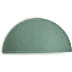 Mushie Placemat Silicone, Cambridge Blauw Confetti -Kleintje Luxe mushie placemat silicone cambridge blauw confetti a399009 3