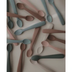 Mushie Siliconenlepel Stone /Cloudy Mauve -Kleintje Luxe mushie siliconenlepel stone cloudy mauve a399502 3