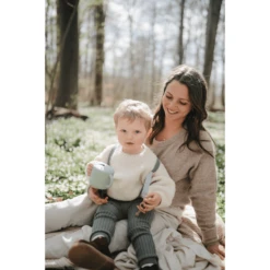 Mushie Snackbeker Cambridge Blauw -Kleintje Luxe mushie snackbeker cambridge blauw a399426 2