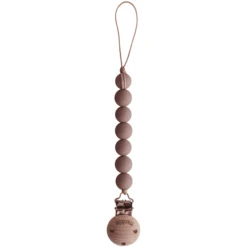Mushie Soother Chain Halo, Cloudy Mauve -Kleintje Luxe mushie soother chain halo cloudy mauve a399535 4