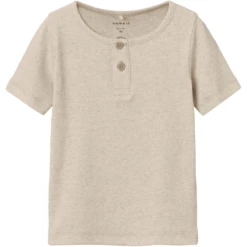 Name It T-shirt Nmmkab Peyote Melange -Kleintje Luxe name it t shirt nmmkab peyote melange a411023 2
