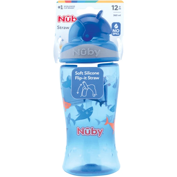 Nuby Nûby Drinkrietfles Soft Flip-It 360ml Vanaf 12 Maanden, Blauw 3 Nuby Nûby Drinkrietfles Soft Flip-It 360ml Vanaf 12 Maanden, Blauw - Afbeelding 3