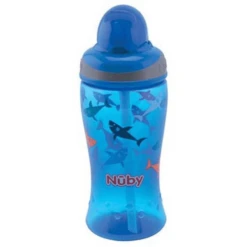 Nuby Nûby Drinkrietfles Soft Flip-It 360ml Vanaf 12 Maanden, Blauw 8 Nuby Nûby Drinkrietfles Soft Flip-It 360ml Vanaf 12 Maanden, Blauw -Kleintje Luxe nuby drinkrietfles soft flip it 360ml vanaf 12 maanden blauw a349765 3