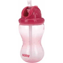 Nuby Nûby Lekvrij Drinkrietje Beker Soft Flip-It 355 Ml In Roze -Kleintje Luxe nuby lekvrij drinkrietje beker soft flip it 355 ml in roze a321006 3