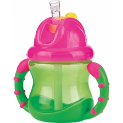Nuby Nûby Lekvrije Drinkrietbeker PP 240 Ml In Groen