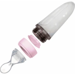 Nuby Nûby Speciale Voedingslepel Gemaakt Van PP Met Voedingscontainer Gemaakt Van Siliconen 90 Ml In Roze -Kleintje Luxe nuby speciale voedingslepel gemaakt van pp met voedingscontainer gemaakt van siliconen 90 ml in roze a309286 1