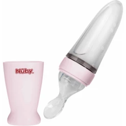 Nuby Nûby Speciale Voedingslepel Gemaakt Van PP Met Voedingscontainer Gemaakt Van Siliconen 90 Ml In Roze -Kleintje Luxe nuby speciale voedingslepel gemaakt van pp met voedingscontainer gemaakt van siliconen 90 ml in roze a309286 3