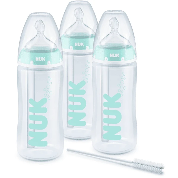 NUK Babyfles First Choice ⁺ Anti-koliek 3-flessen Set, 300 Ml 1 NUK Babyfles First Choice ⁺ Anti-koliek 3-flessen Set, 300 Ml