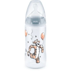 NUK Babyfles First Choice + Disney Winnie The Pooh 300 Ml, In Blauw -Kleintje Luxe nuk babyfles first choice disney winnie the pooh 300 ml in blauw a313549 2