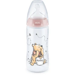 NUK Babyfles First Choice + Disney Winnie The Pooh 300 Ml, In Roze -Kleintje Luxe nuk babyfles first choice disney winnie the pooh 300 ml in roze a313554 2