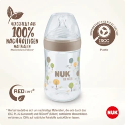 NUK Babyfles Voor Nature 260ml, Bruin -Kleintje Luxe nuk babyfles voor nature 260ml bruin a375619 1