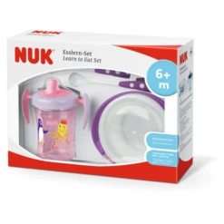 NUK Bekers Eetset Vanaf 6 Maanden Roze/paars -Kleintje Luxe nuk bekers eetset vanaf 6 maanden roze paars a329430 2