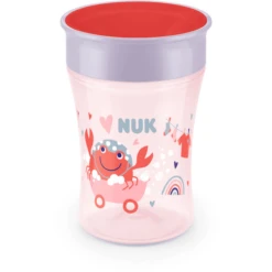 NUK Drinkbeker Magic Beker 230 Ml 360° Drinkrand Rood -Kleintje Luxe nuk drinkbeker magic beker 230 ml 360 drinkrand rood a331199 4