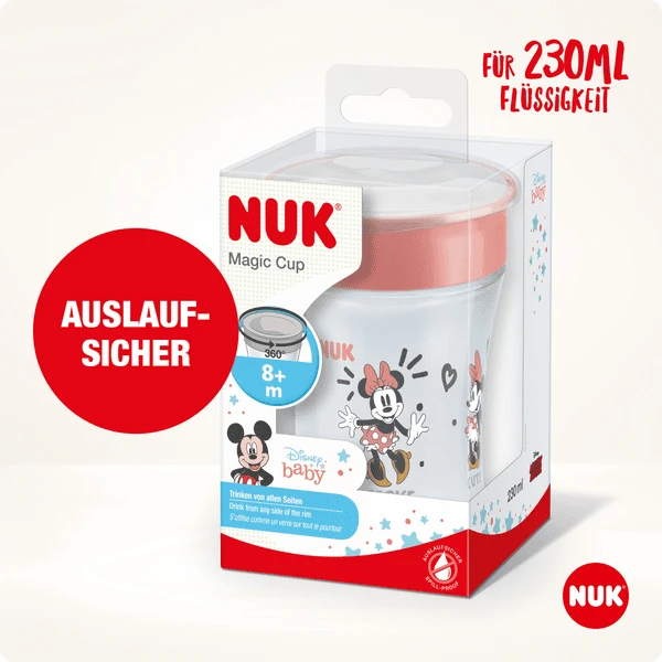 NUK Drinkbeker Magic Beker Minnie Mouse Met 360° Drinkrand Vanaf 8 Maanden, 230 Ml Rood 4 NUK Drinkbeker Magic Beker Minnie Mouse Met 360° Drinkrand Vanaf 8 Maanden, 230 Ml Rood - Afbeelding 4