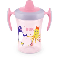NUK Drinkbeker Met Zachte Tuit 230 Ml, Lekvrij Vanaf 6 Maanden Roze
