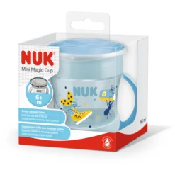 NUK Drinkbeker Mini Magic Beker 160 Ml Vanaf 6 Maanden, Blauw -Kleintje Luxe nuk drinkbeker mini magic beker 160 ml vanaf 6 maanden blauw a331208 2