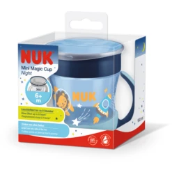 NUK Drinkbeker Mini Magic Beker Night , 160ml, Blauw -Kleintje Luxe nuk drinkbeker mini magic beker night 160ml blauw a402325 2