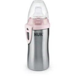 NUK Drinkfles Active Cup Edelstaal Design: Roze Vanaf 12 Maanden