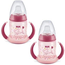 NUK Drinkfles First Choice ⁺ Glow In The Dark Girl, 150 Ml In Roze, 2 Stuks -Kleintje Luxe nuk drinkfles first choice glow in the dark girl 150 ml in roze 2 stuks a342953 3