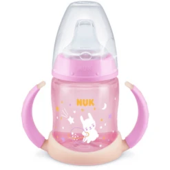 NUK Drinkfles First Choice Night , Roze 150ml