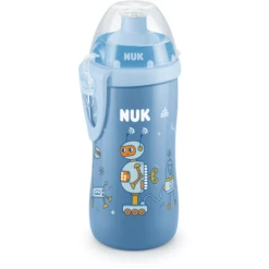 NUK Drinkfles Junior Beker 300 Ml, Robot Blauw -Kleintje Luxe nuk drinkfles junior beker 300 ml robot blauw a375049 4