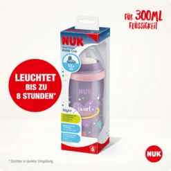NUK Drinkfles Kiddy Beker Night 300 Ml, Paars -Kleintje Luxe nuk drinkfles kiddy beker night 300 ml paars a375053 4