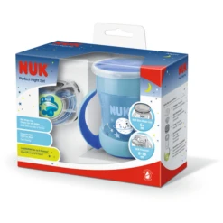 NUK Drinkfles Mini Magic Glow In The Dark Set In Blue -Kleintje Luxe nuk drinkfles mini magic glow in the dark set in blue a301092 2