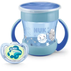 NUK Drinkfles Mini Magic Glow In The Dark Set In Blue -Kleintje Luxe nuk drinkfles mini magic glow in the dark set in blue a301092 3