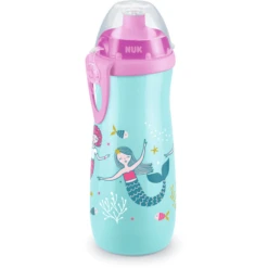 NUK Drinkfles Sportbeker 450 Ml, Zeemeermin Roze -Kleintje Luxe nuk drinkfles sportbeker 450 ml zeemeermin roze a375050 4
