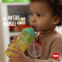 NUK Flexi Cup 300 Ml Drinkfles, Kermisgeel -Kleintje Luxe nuk flexi cup 300 ml drinkfles kermisgeel a375039 1