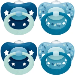 NUK Fopspeen Sig Nature , Boy Gr.3, 4 Stuks