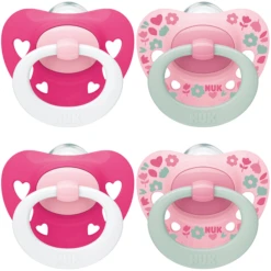 NUK Fopspeen Sig Nature , Meisje Gr.2 4 Stuks