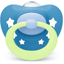 NUK Fopspeen Sig Nature Night , Jongen Gr.2, 4 Stuks -Kleintje Luxe nuk fopspeen sig nature night jongen gr 2 4 stuks a306805 4