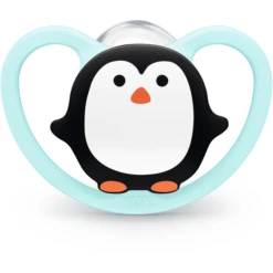 NUK Fopspeen Space Maat 3 Siliconenkat/pinguïn 4 Stuks -Kleintje Luxe nuk fopspeen space maat 3 siliconenkat pinguin 4 stuks a305717 4